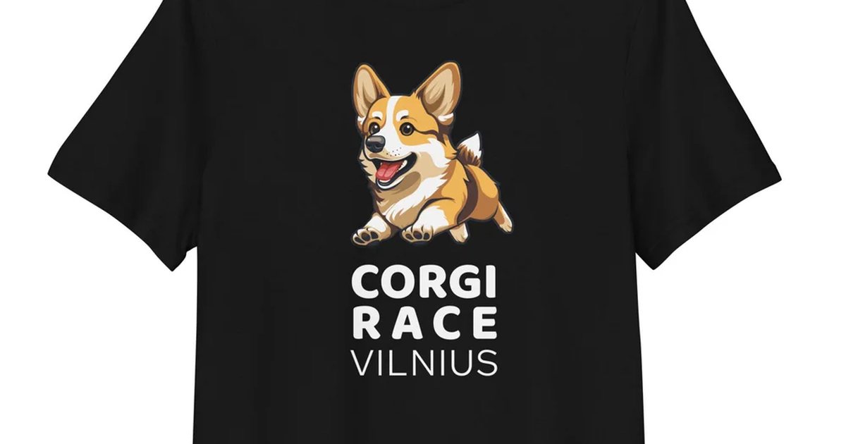Black Corgi Race Vilnius T-shirt