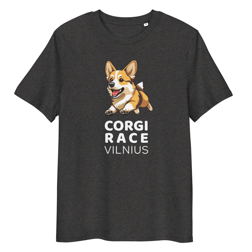 Ekologiškos medvilnės marškinėliai / Corgi Race Vilnius