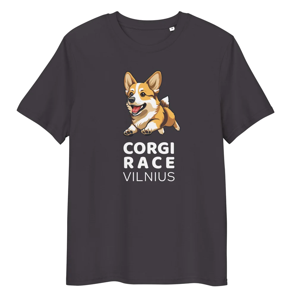 Ekologiškos medvilnės marškinėliai / Corgi Race Vilnius