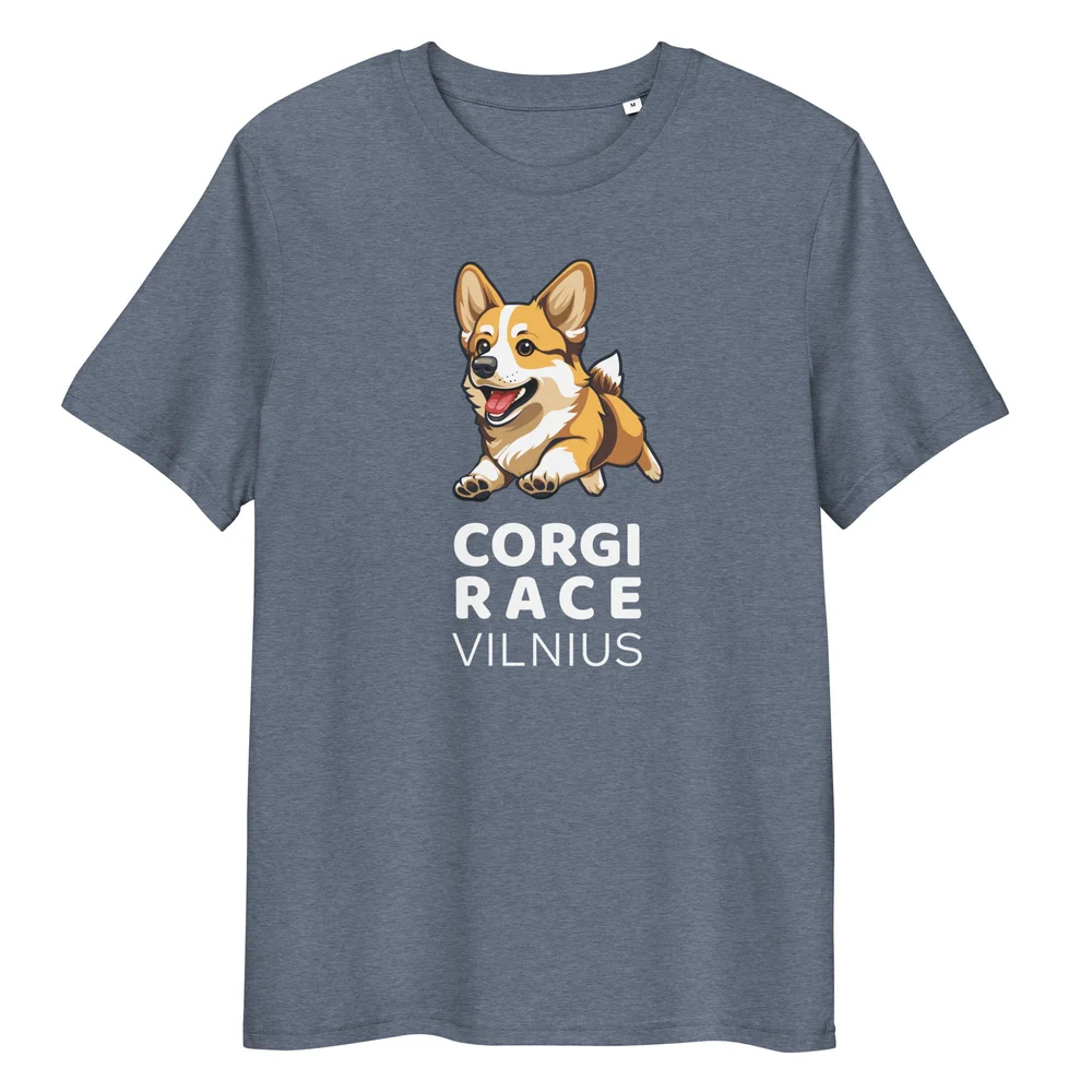 Ekologiškos medvilnės marškinėliai / Corgi Race Vilnius