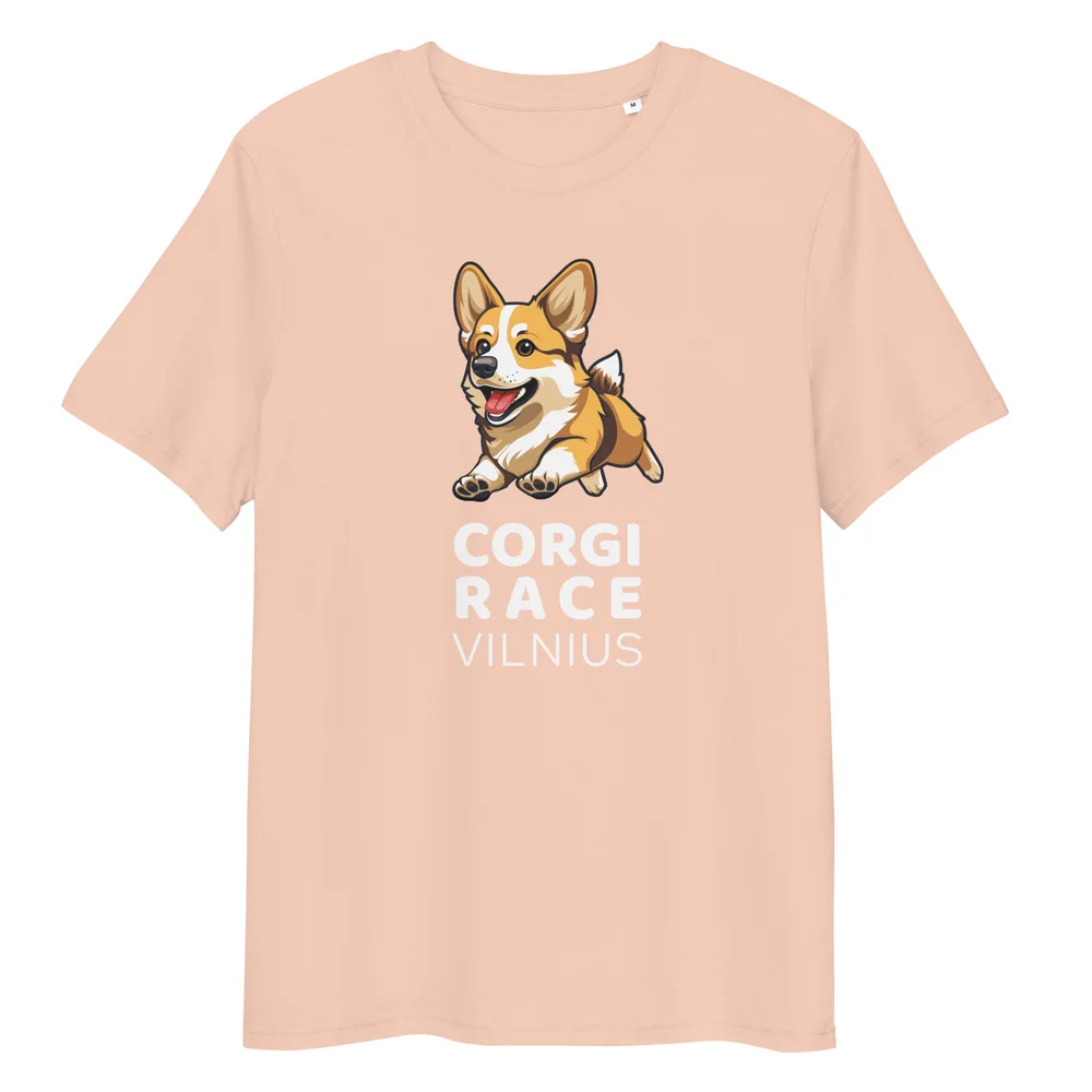 Ekologiškos medvilnės marškinėliai / Corgi Race Vilnius