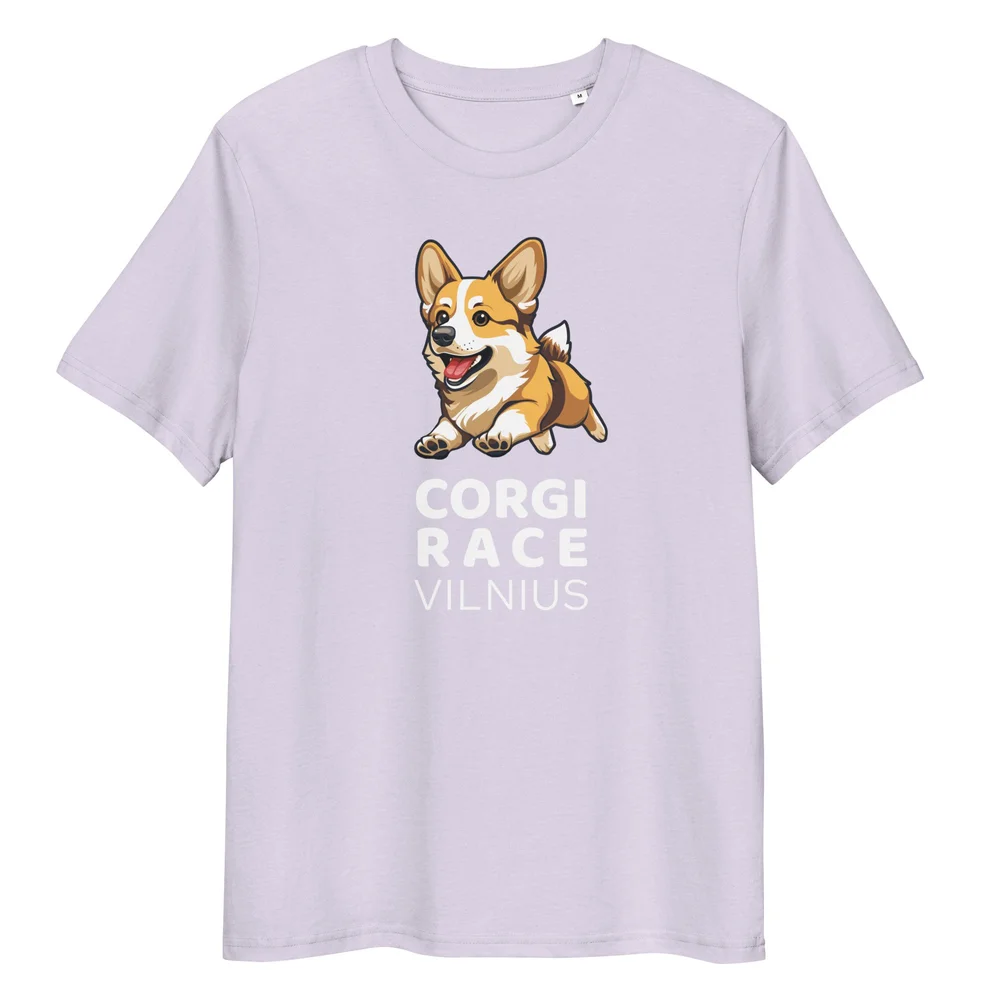 Ekologiškos medvilnės marškinėliai / Corgi Race Vilnius